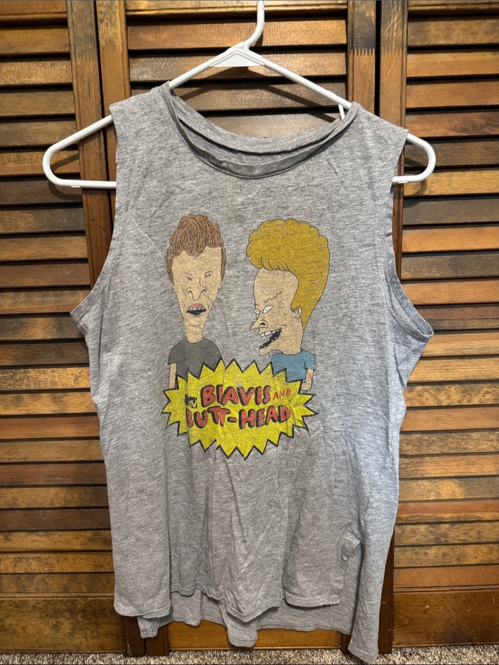 Recycled Karma Gray Beavis and Butt-Head Graphic Tank 90s mtv nostalgia